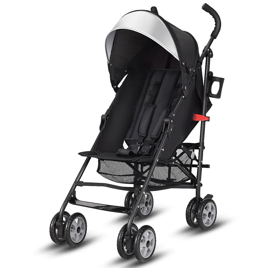 Folding Lightweight Umbrella Stroller with Storage Basket Black B482201