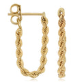10k Yellow Gold Rope Chain Earrings L934504