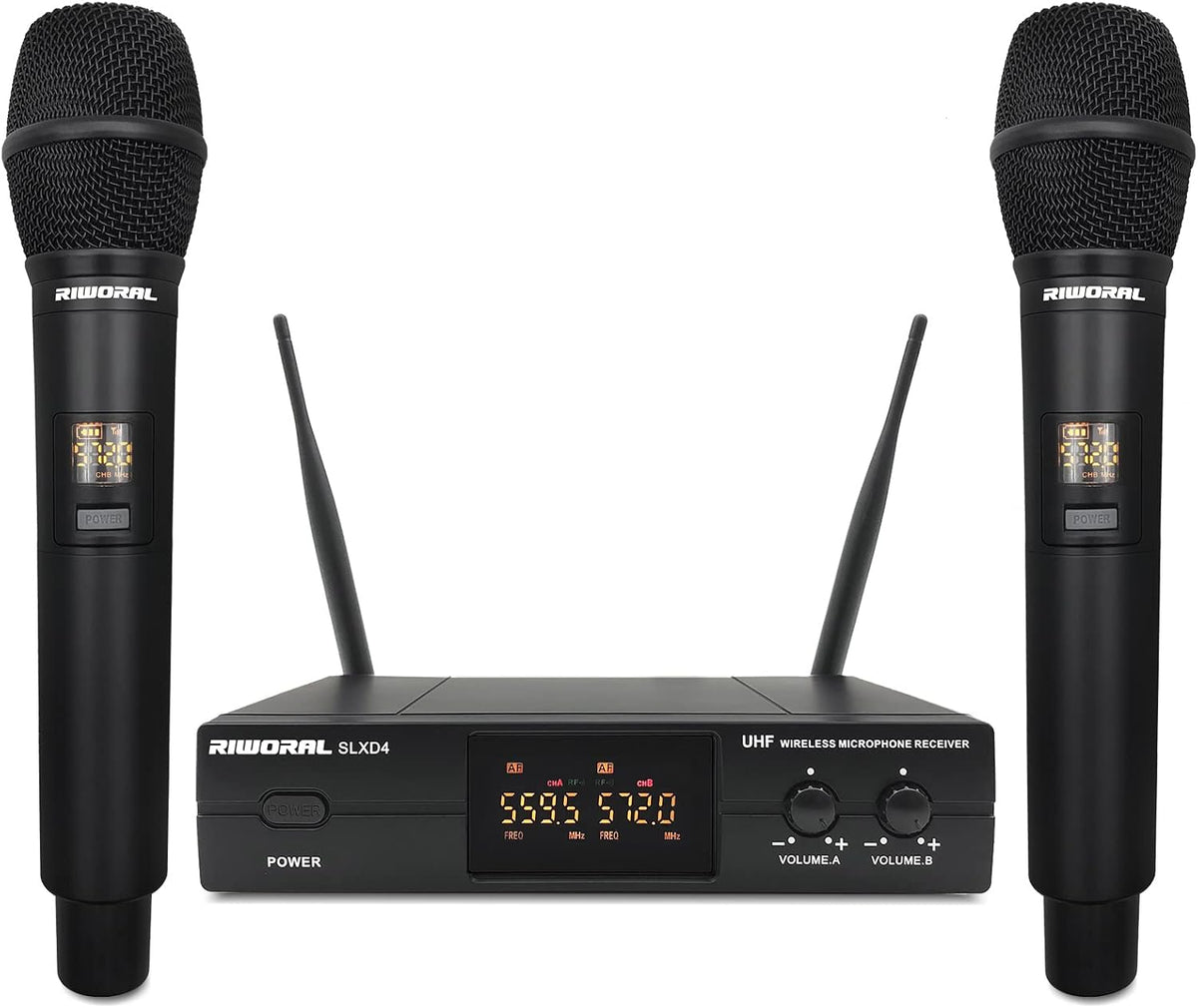 Wireless Microphone System with Dual UHF Cordless Handheld Dynamic Mic C824647