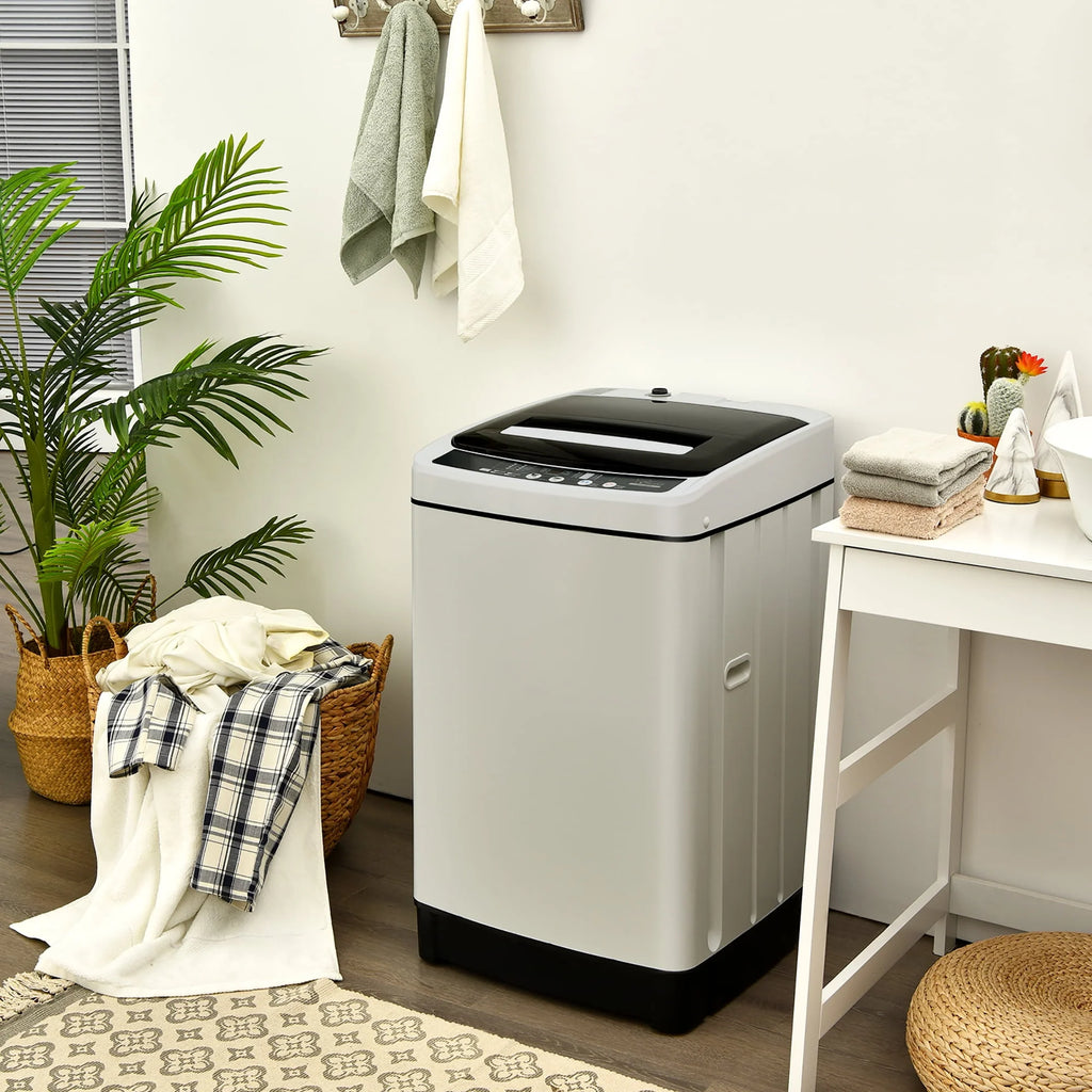 1.5 Cu.Ft 11 LBS Full-Automatic Washer & Dryer Grey C485