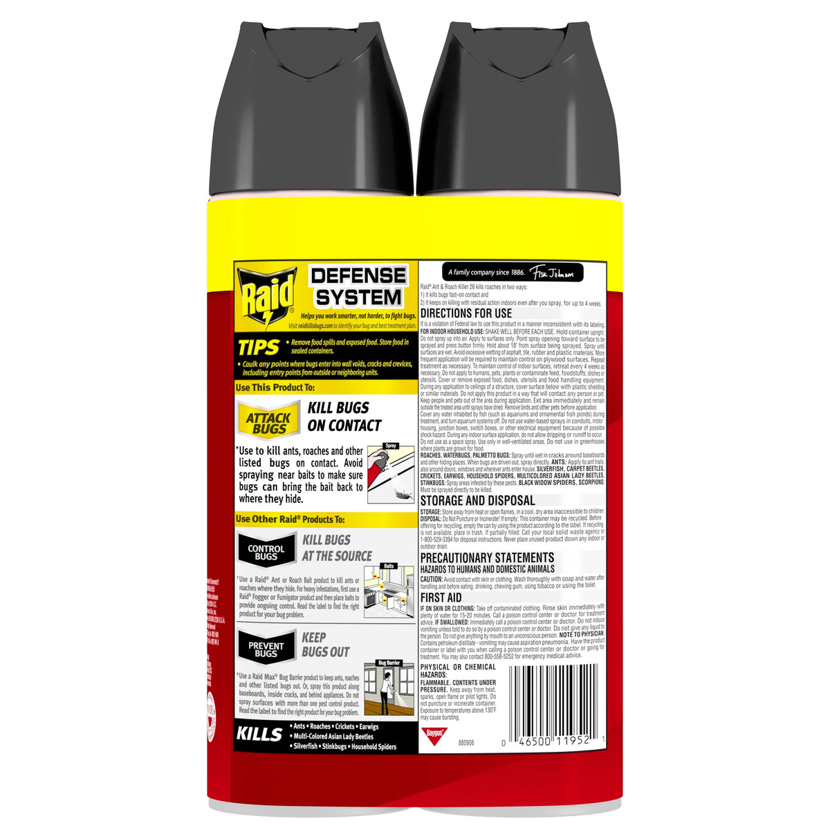 Ant & Roach Killer Outdoor Fresh Scent 17.5 oz 2 ct X31932