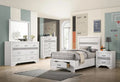 White 4-piece Twin Storage Wood Bedroom Set R922