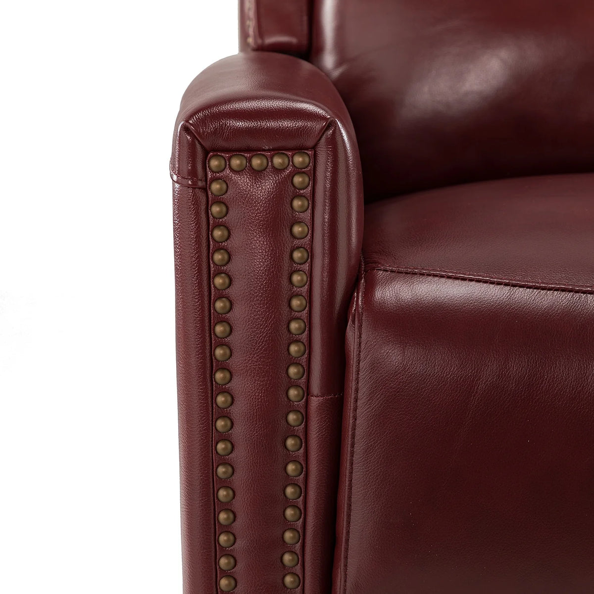 Modern Genuine Leather Wingback Swivel Rocker Recliner Set of 2 O896665