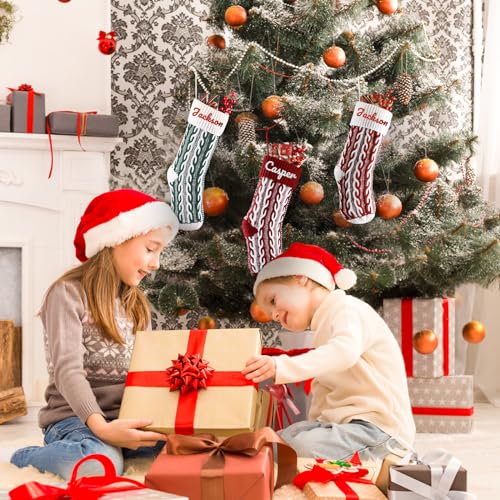 18.5'' Burlap Plaid Christmas Stockings 1-Pack Q80714