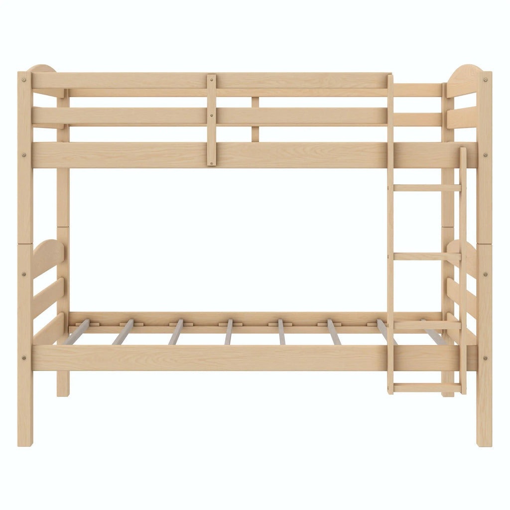 Solid Wood Twin-over-Twin Convertible Bunk Bed Z288