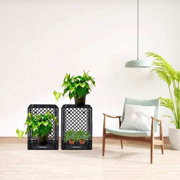 Black Stackable Storage Crate (3 Pack) I556992