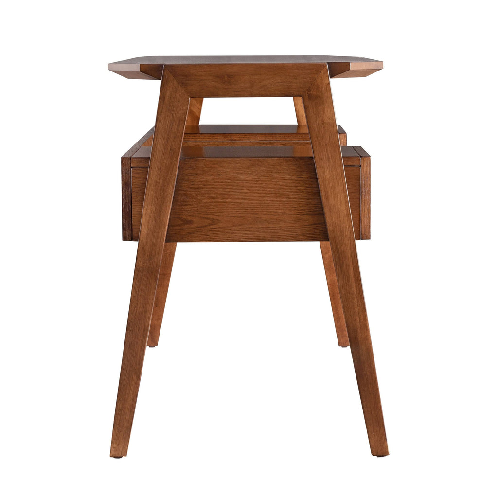 White Writing Desk with Storage D594