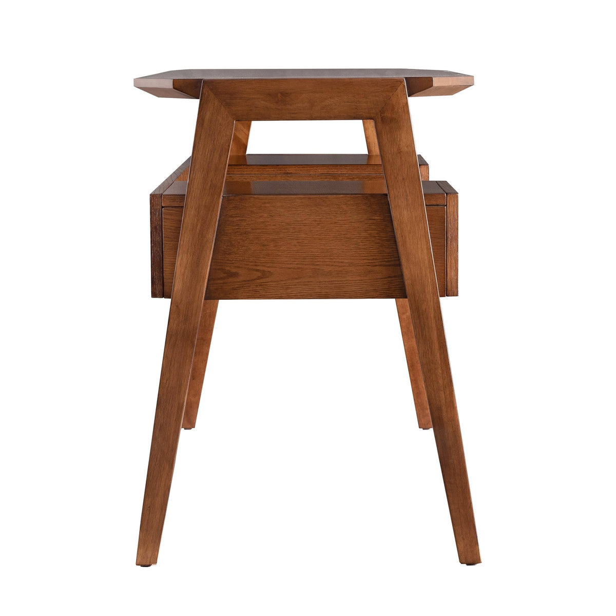 White Writing Desk with Storage D594