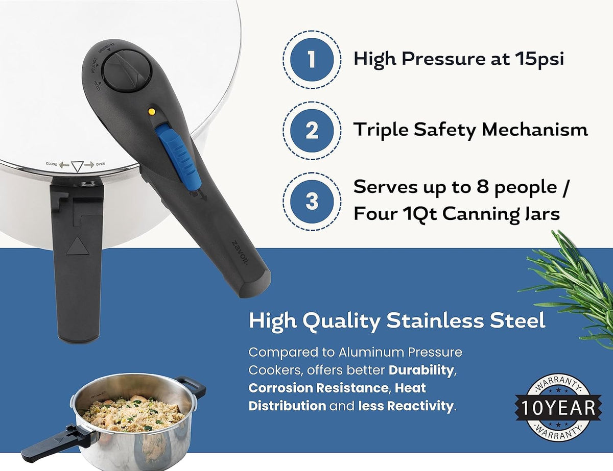 10 Quart 15-PSI Pressure Cooker And Canner T915275