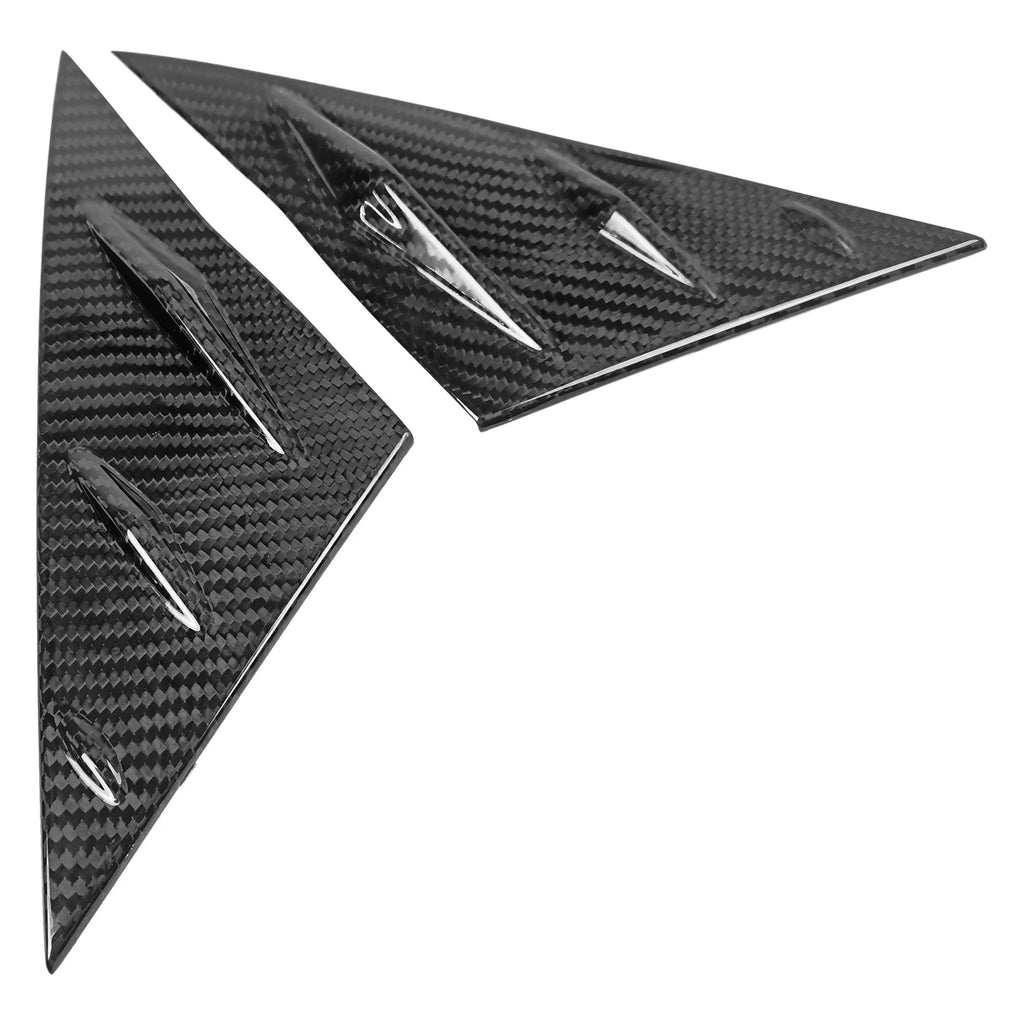 Front Window Louver Real Carbon Fiber Vent Trim 2PCS J161