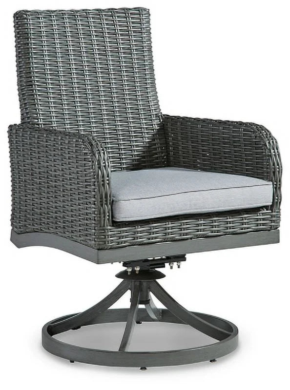 Gray Swivel Chair Set of 2 M36518