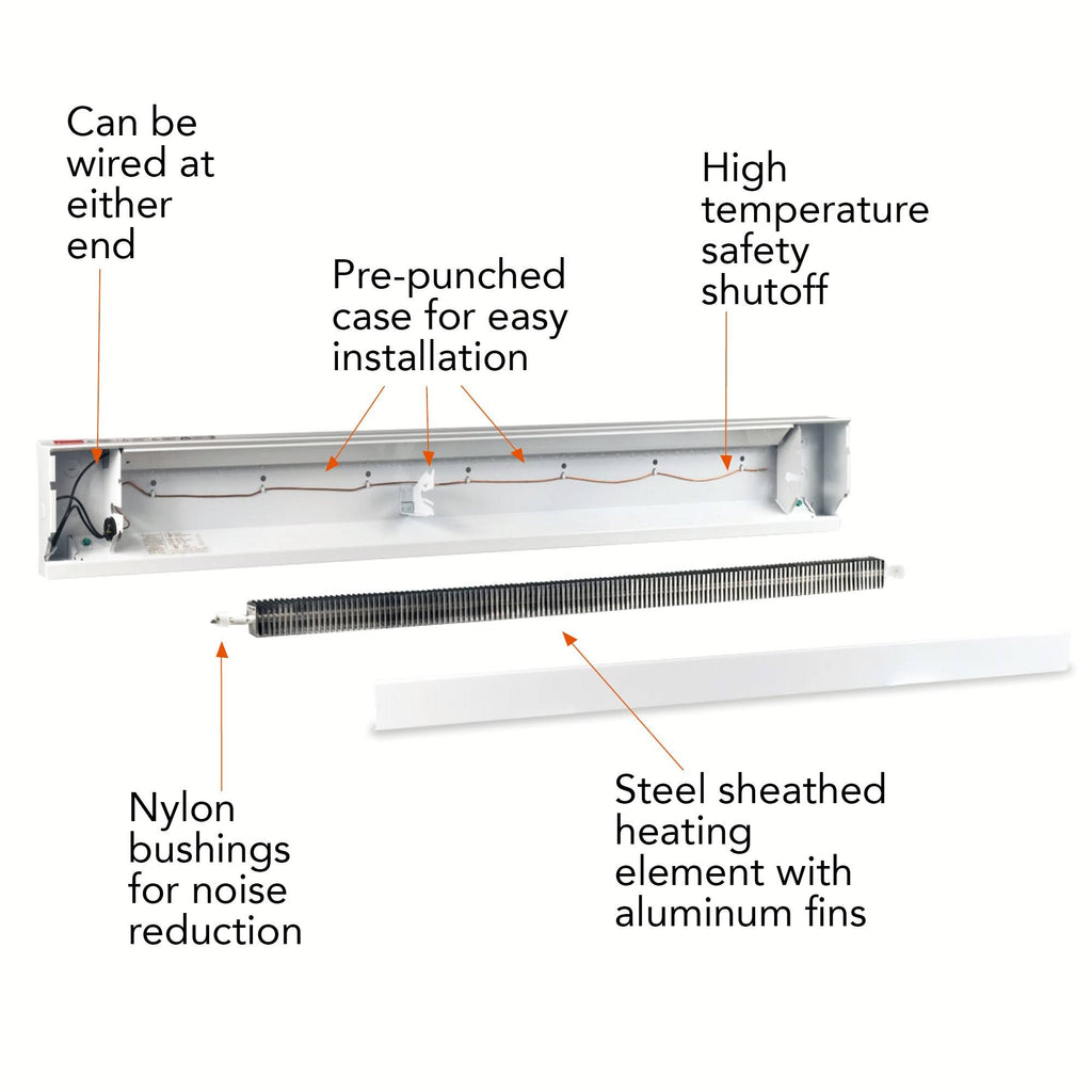 White 240-Volt Electric Baseboard Heater Q906283