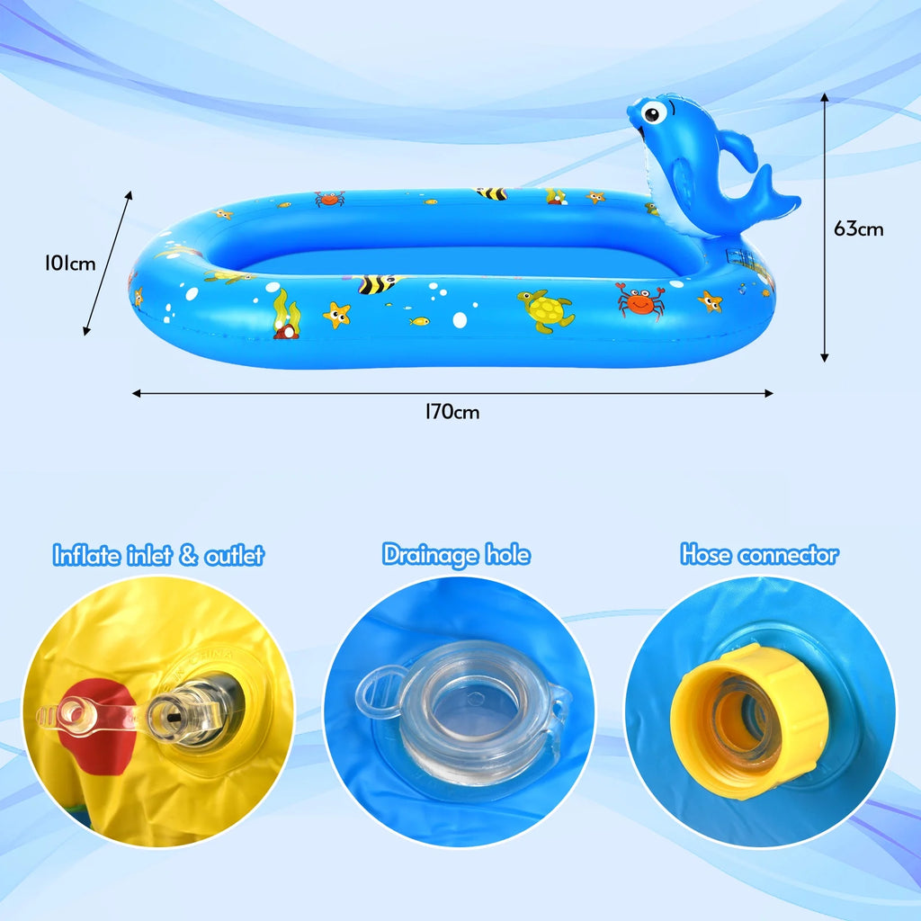 Inflatable Sprinkler Pool 170 * 101cm / 67 * 40in B434