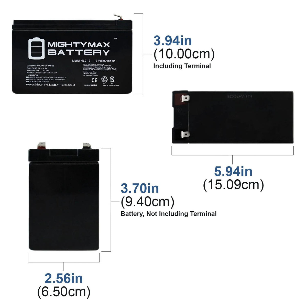 12 Volt 9 Ah SLA Battery Pack of 10 G169
