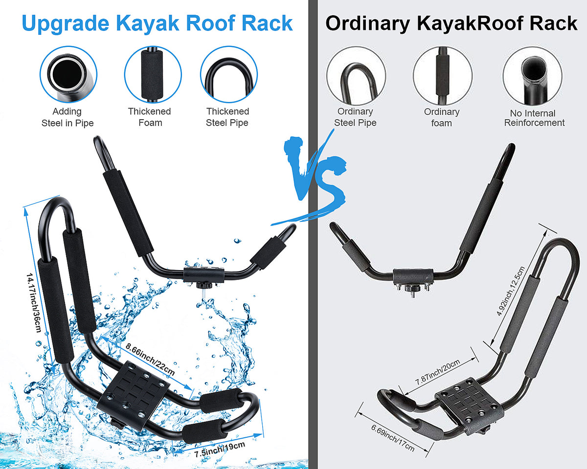 Kayak Roof Rack with 4 Ropes V571