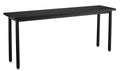 18x22 x 72x22 Fixed Height Black Steel Lab Table with Chem-Res Top A3959
