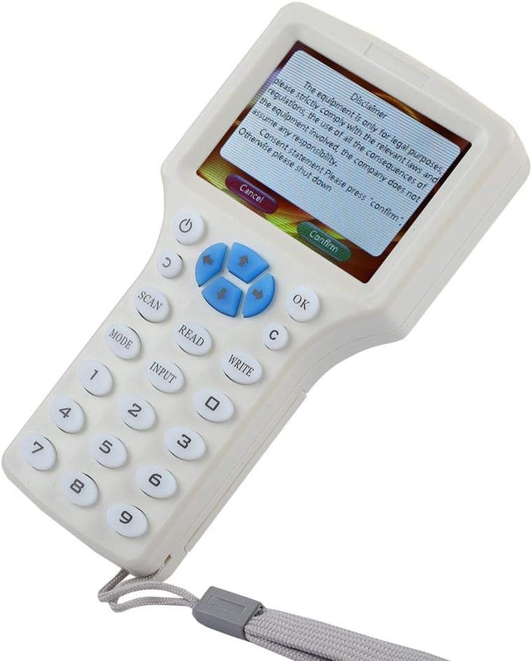 9 Frequency Handheld RFID Copier ID IC Reader Writer Duplicator Multifunctional Copy Encrypted NFC Smart Card with HD 3.2 Inch Full Color Screen Z389083