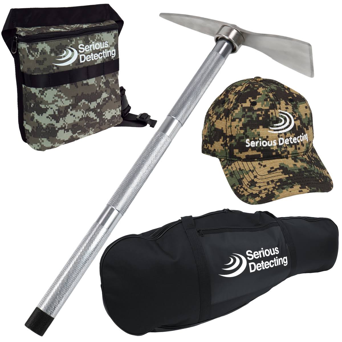 Metal Detector Bundle with Coil Pack, Shovel, Carry Bag W51202