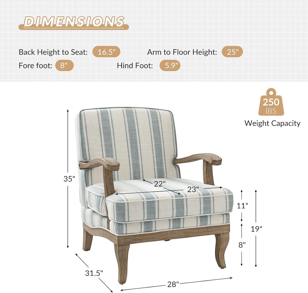 Blue Upholstered Accent Chair Set Of 2 Q27305
