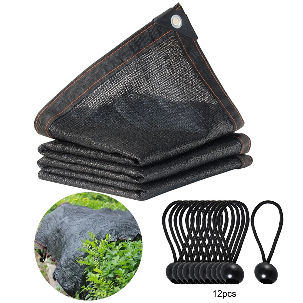 Black UV Resistant Garden Shade Mesh Tarp L505