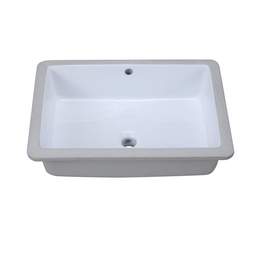 Rectangular Undermount Bathroom Sink White K420659