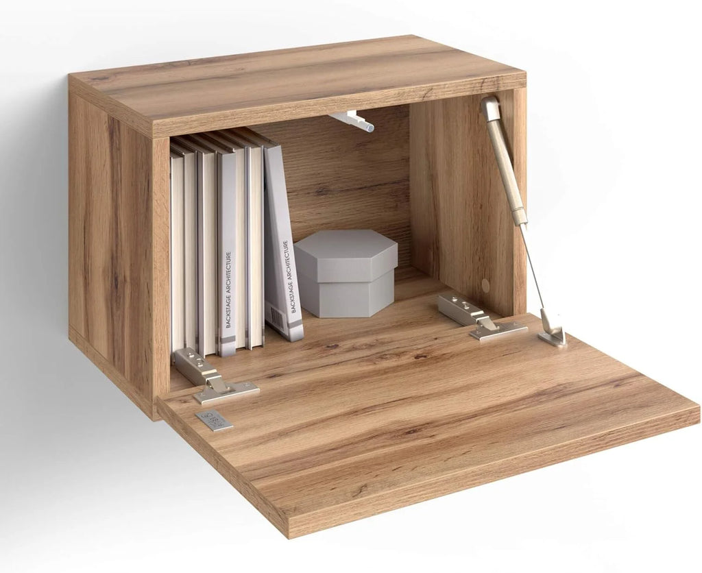 Rustic Oak Wall Unit With Door W2164