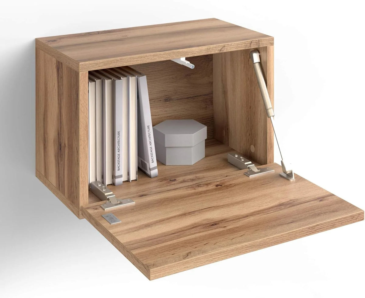 Rustic Oak Wall Unit With Door W2164