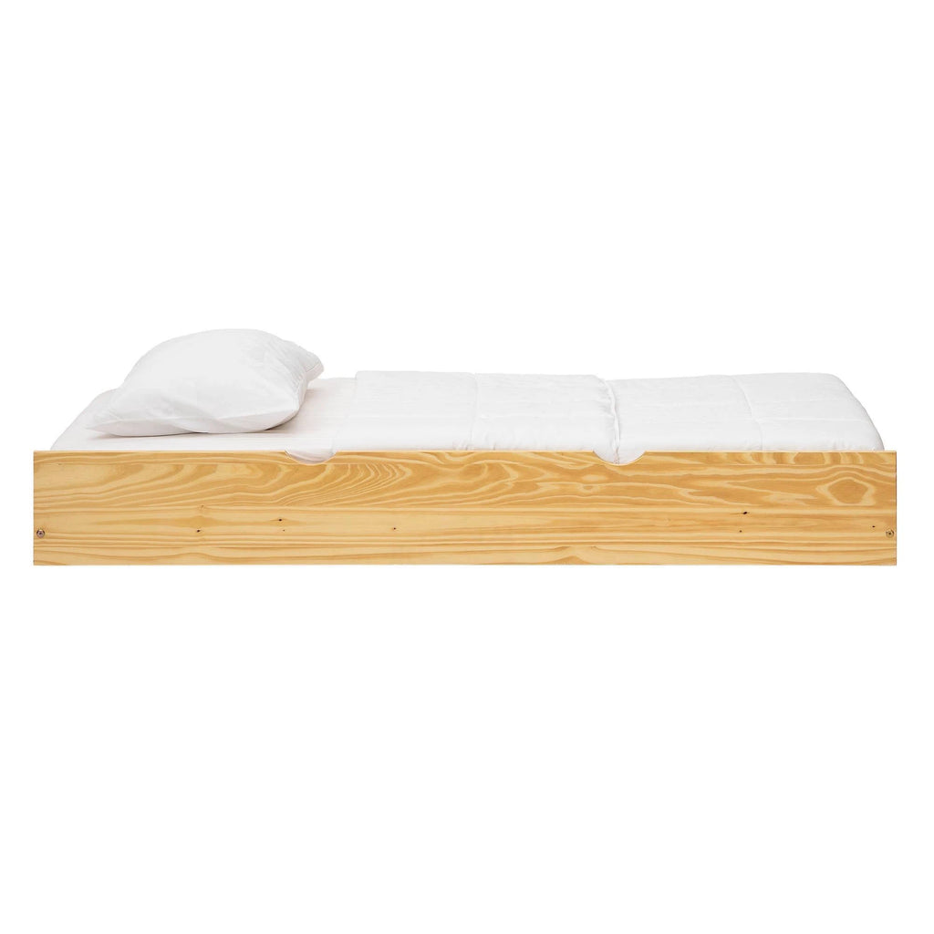 Twin Solid Wood Trundle Bed Natural V261059