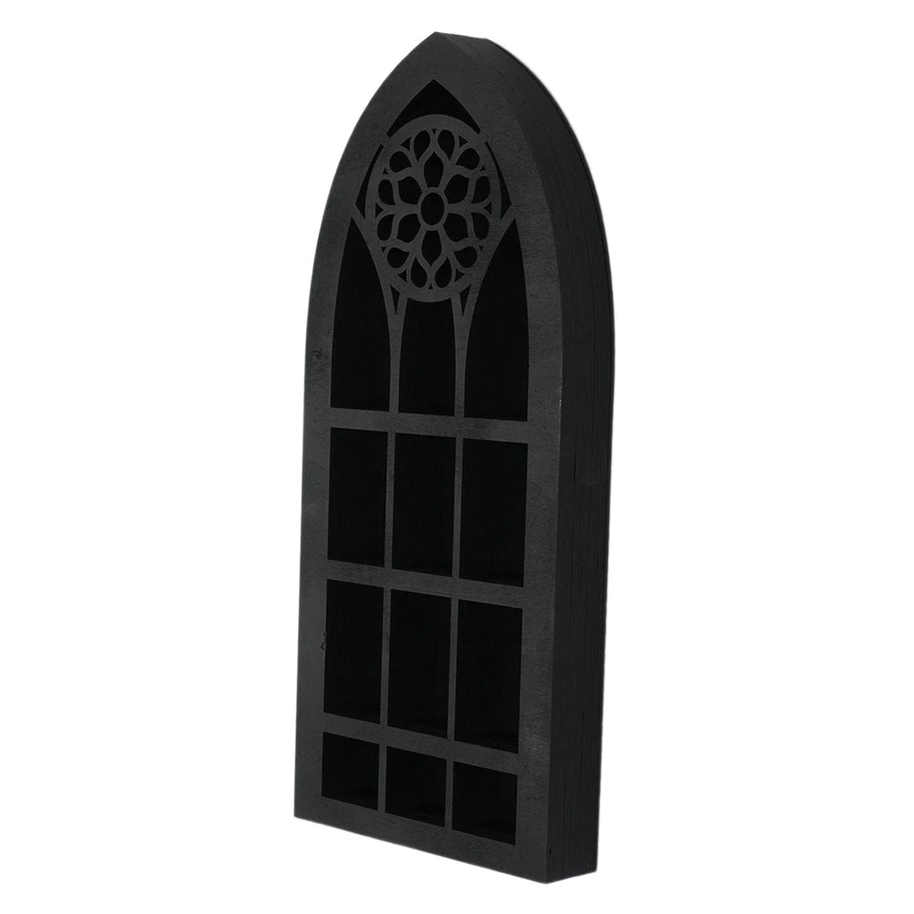 Black Wooden Wall Display Shelf U920