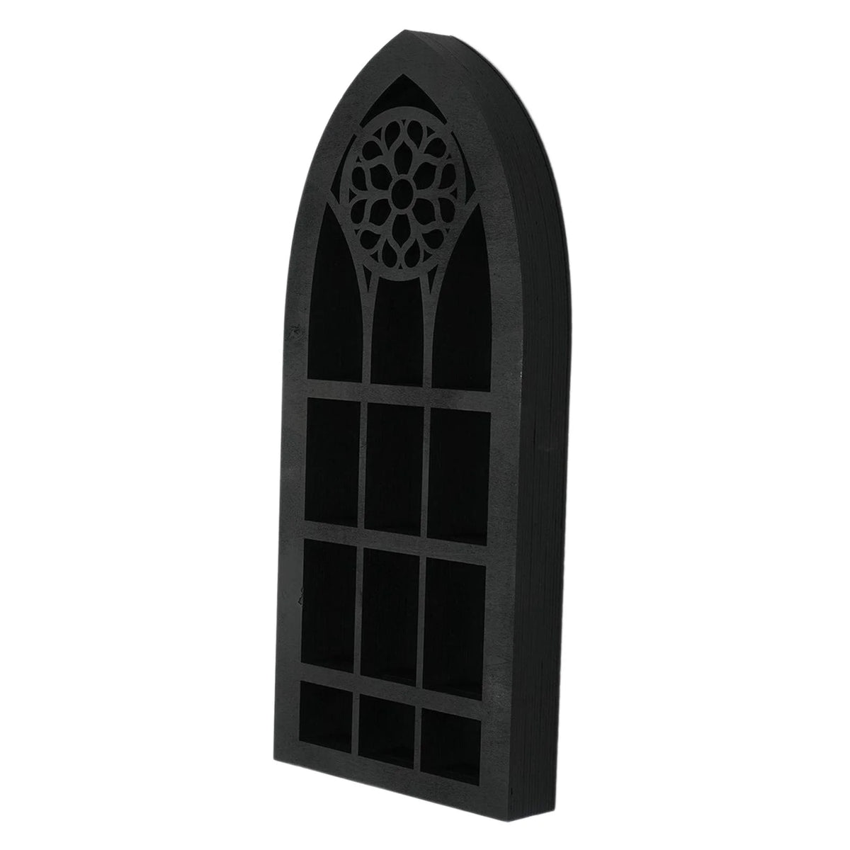 Black Wooden Wall Display Shelf U920