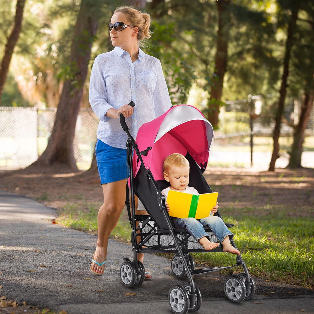 Folding Lightweight Umbrella Stroller with Storage Basket Black B482201