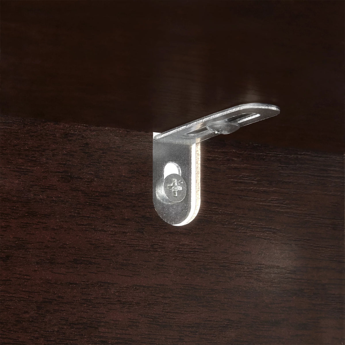 Two-Door Floor Cabinet, Dark Woodgrain O374