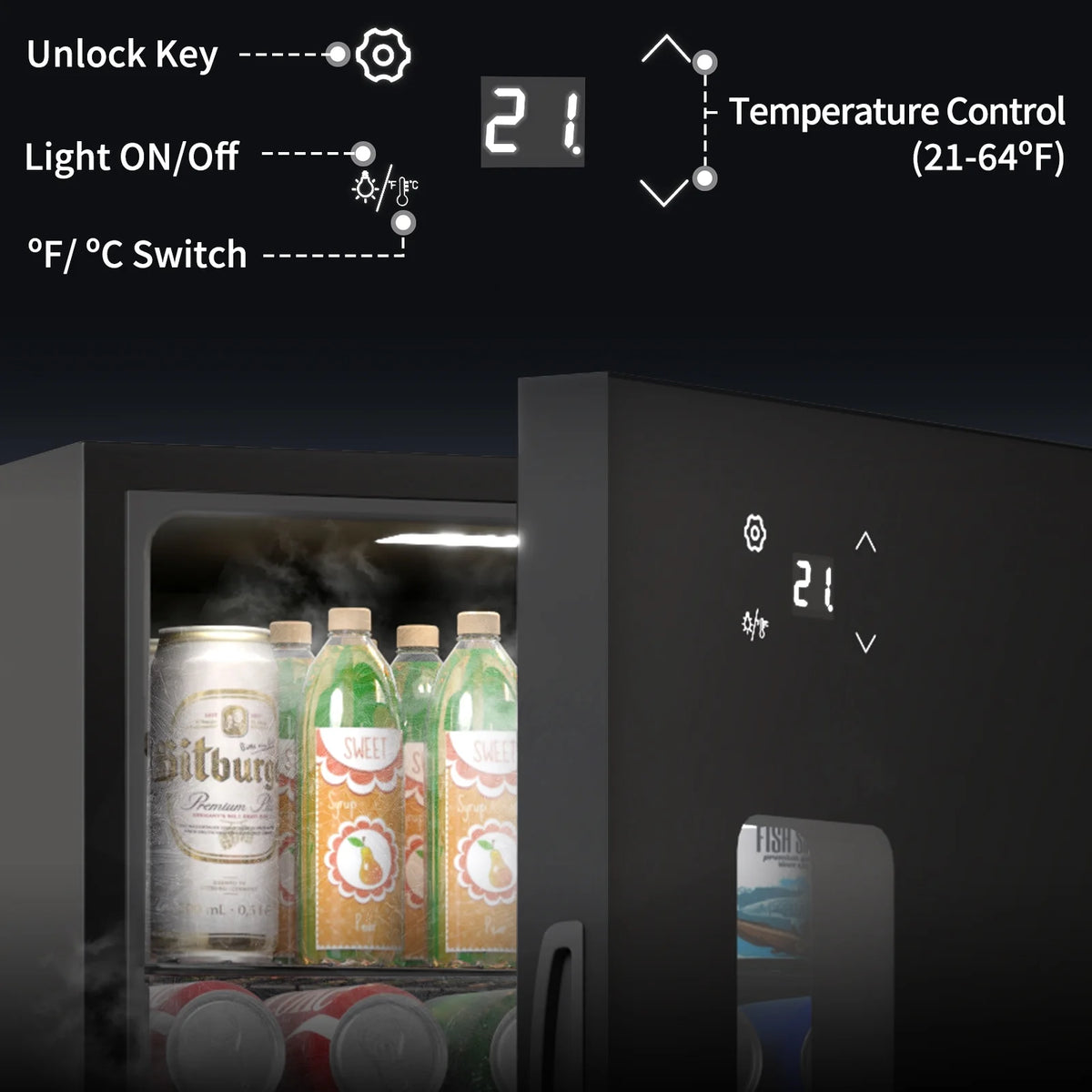 115 Can 3 Cu.ft Beverage Refrigerator and Cooler P68704
