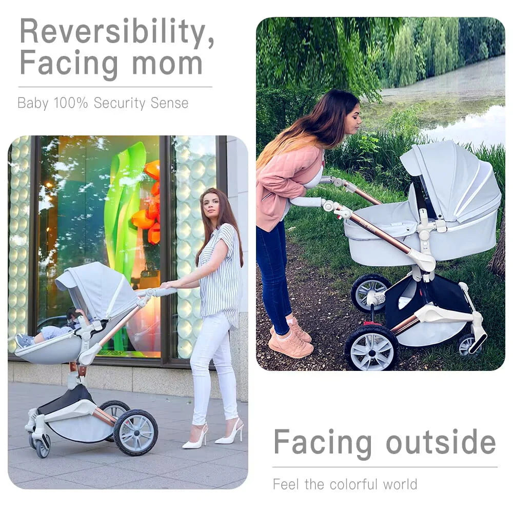 2 in 1 Bassinet Combo Reversible Travel System Stroller H780
