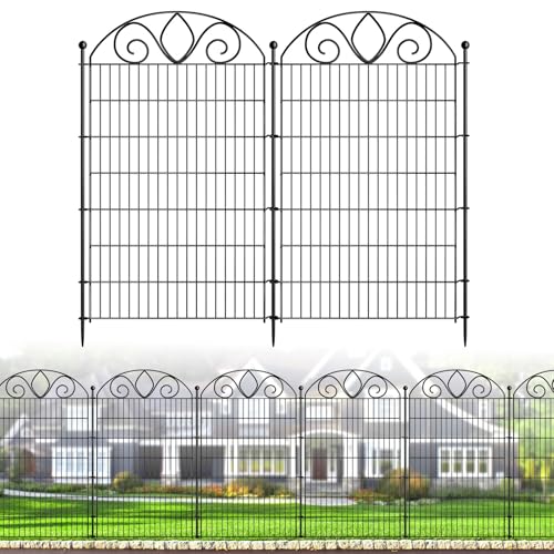 48" H x 21' L Rustproof Metal Garden Fence Panel M8998