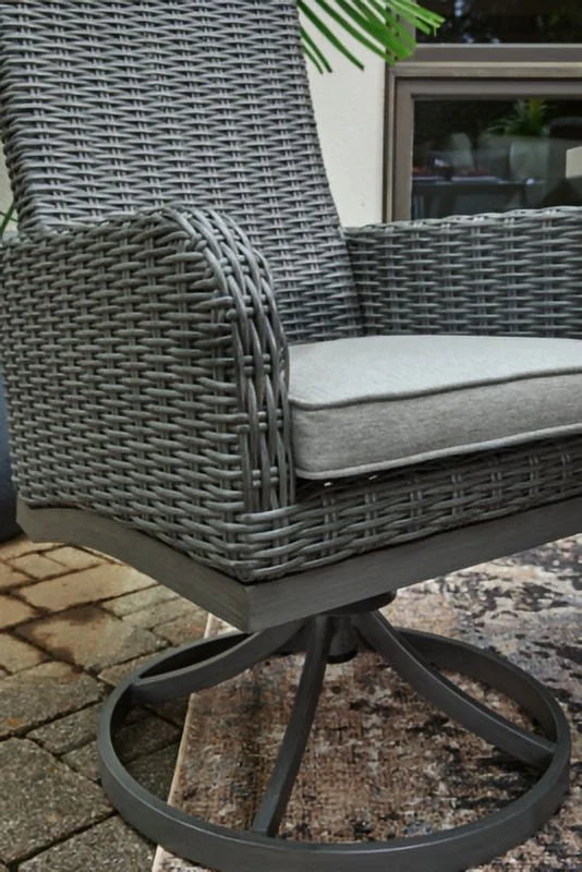 Gray Swivel Chair Set of 2 M36518