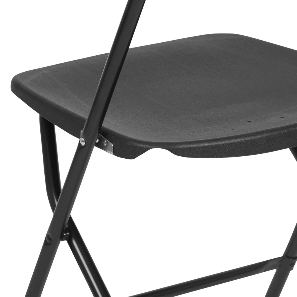 Black Plastic Folding Chair 6 Pack T35012