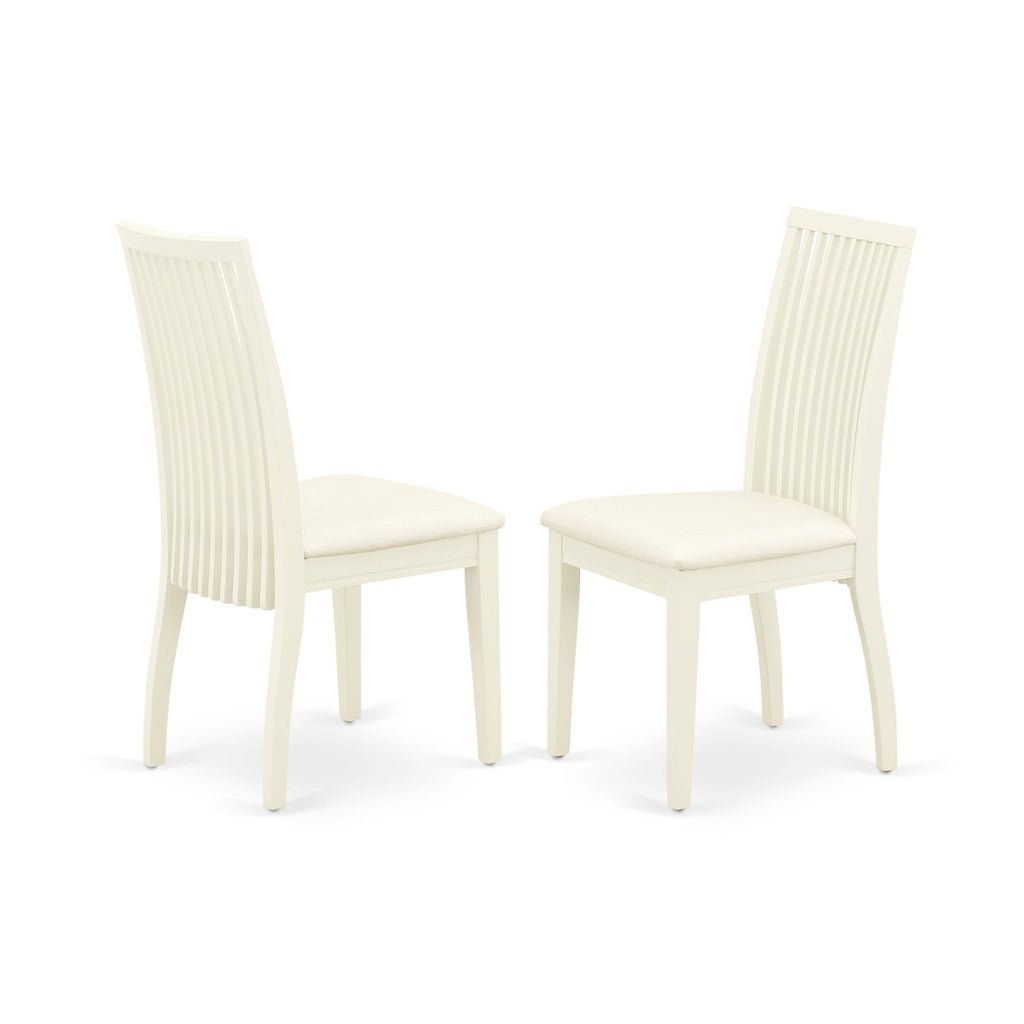5pc Dining Set with Square Dinette Table and Four Linen Seat Kitchen Chairs Y934