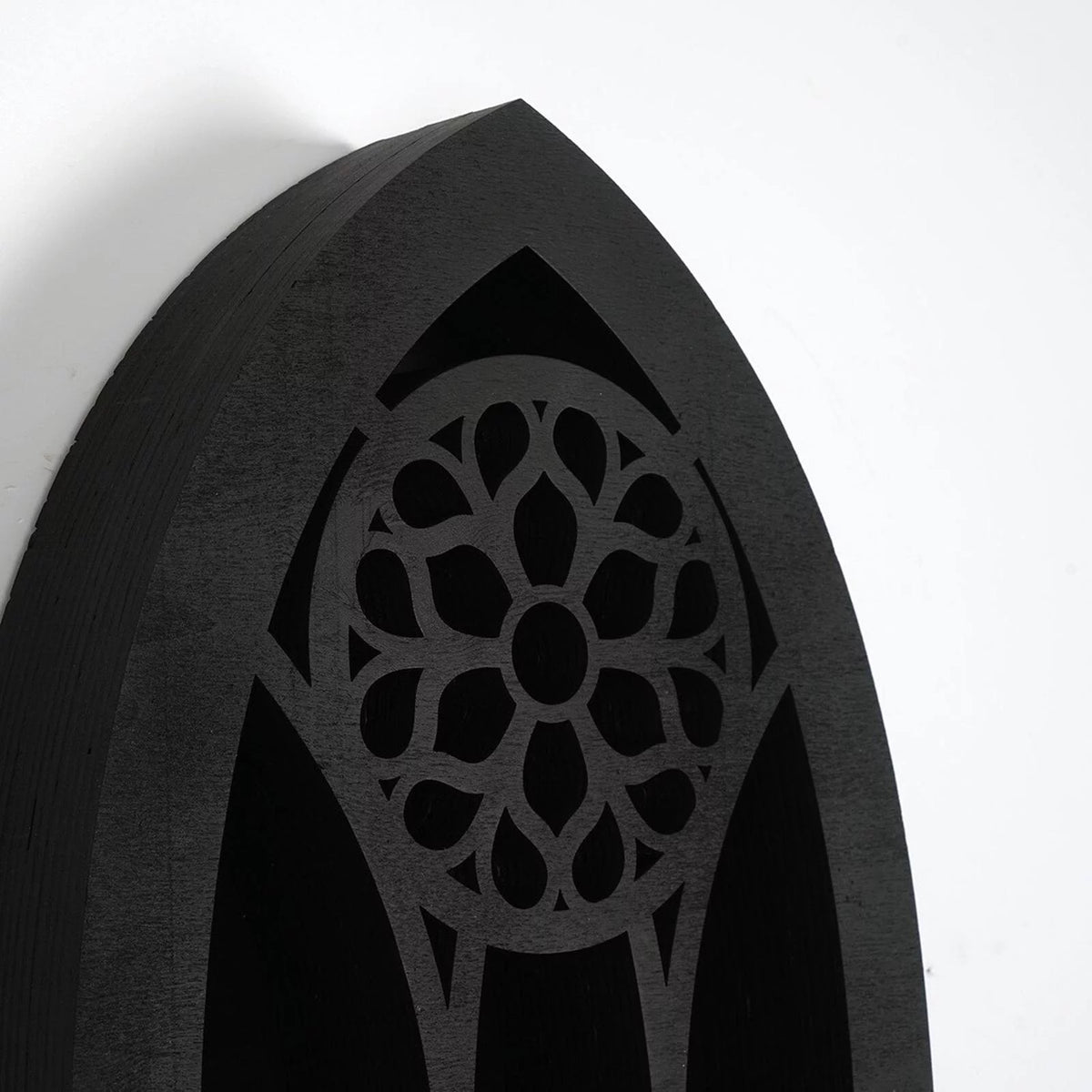 Black Wooden Wall Display Shelf U920