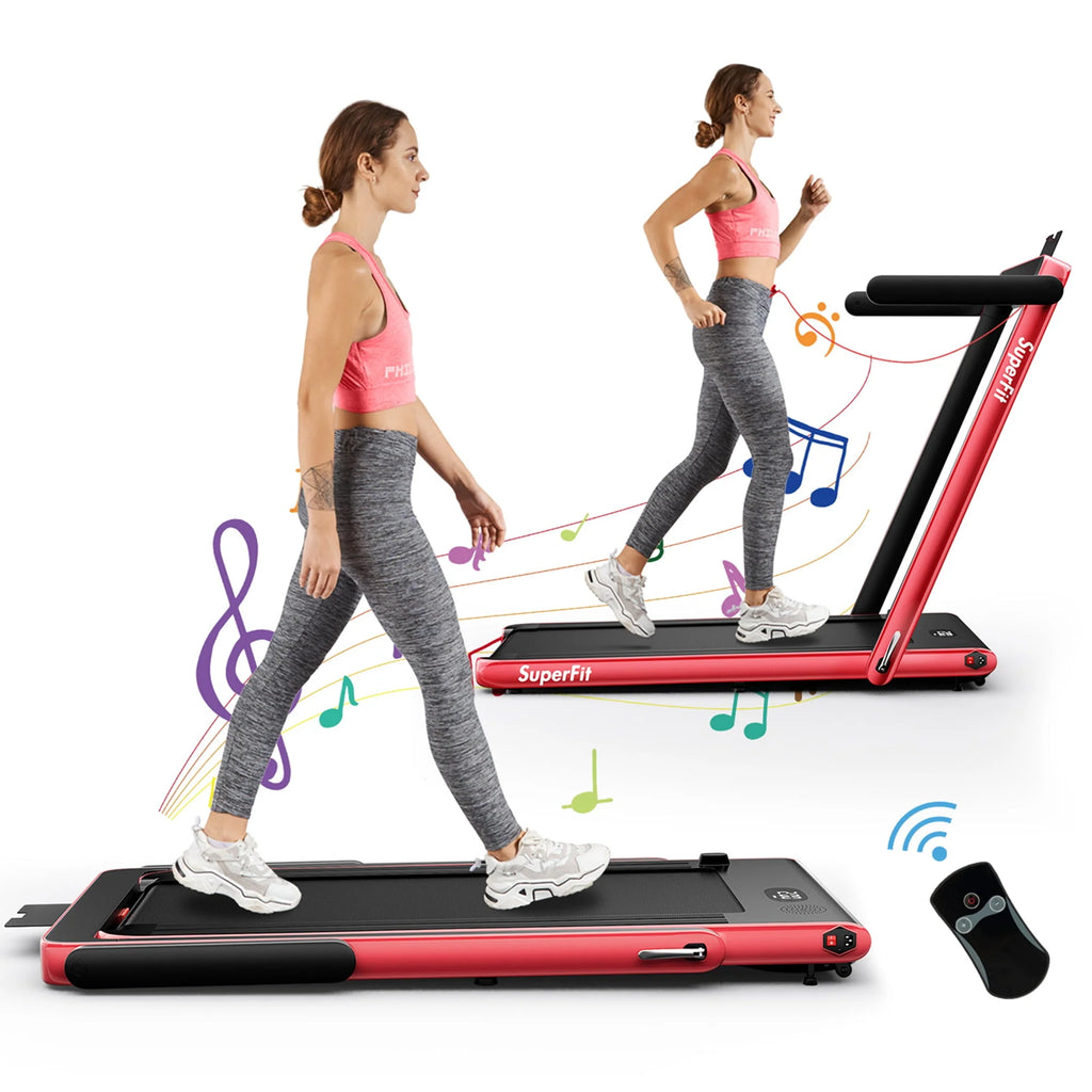 2.25HP 2 in 1 Folding Treadmill with APP Control Black X1608
