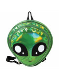 Green Alien Head Vinyl Backpack I2506