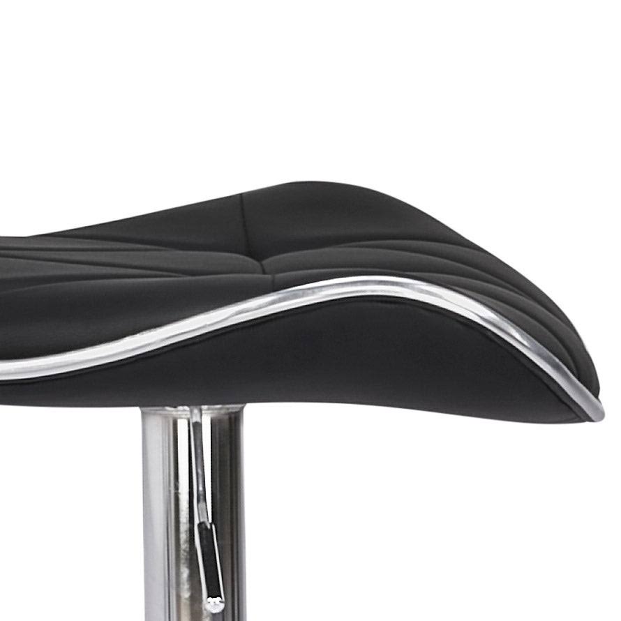 Faux Leather Adjustable Counter/Bar Stool Set of 2 White O659