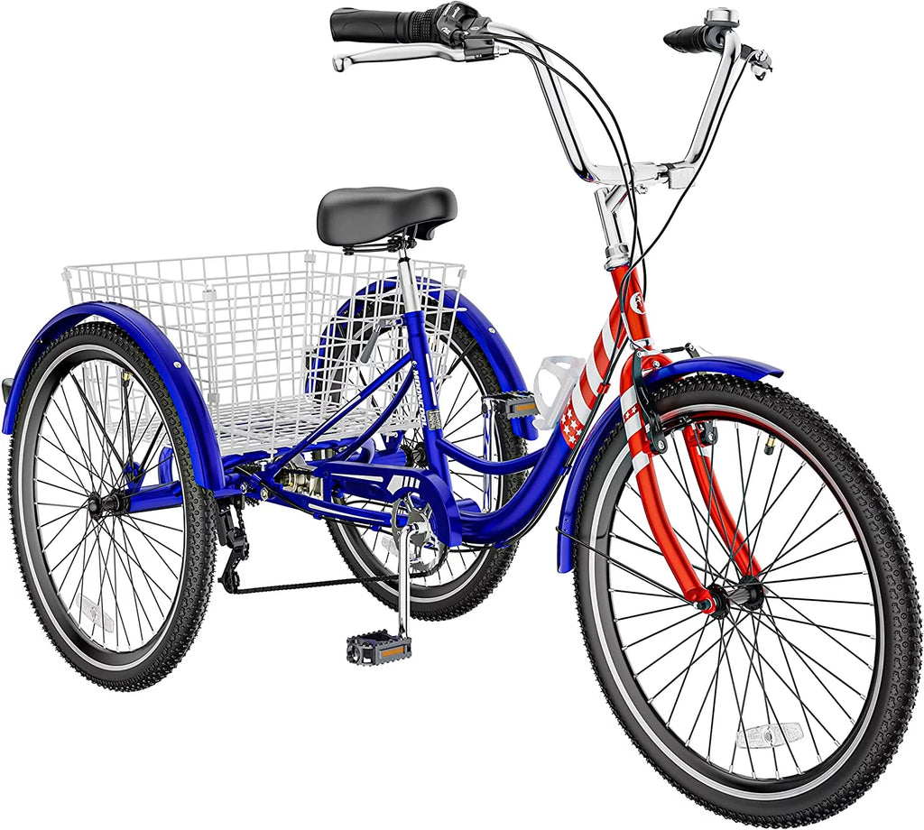 20/24/26 inch Adult Tricycle 3 Wheel Bike with Cargo Basket V807928