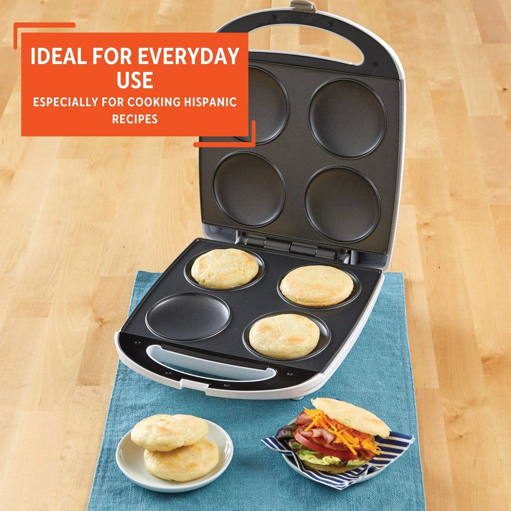 White 4 Slot Electric Arepa Maker N926