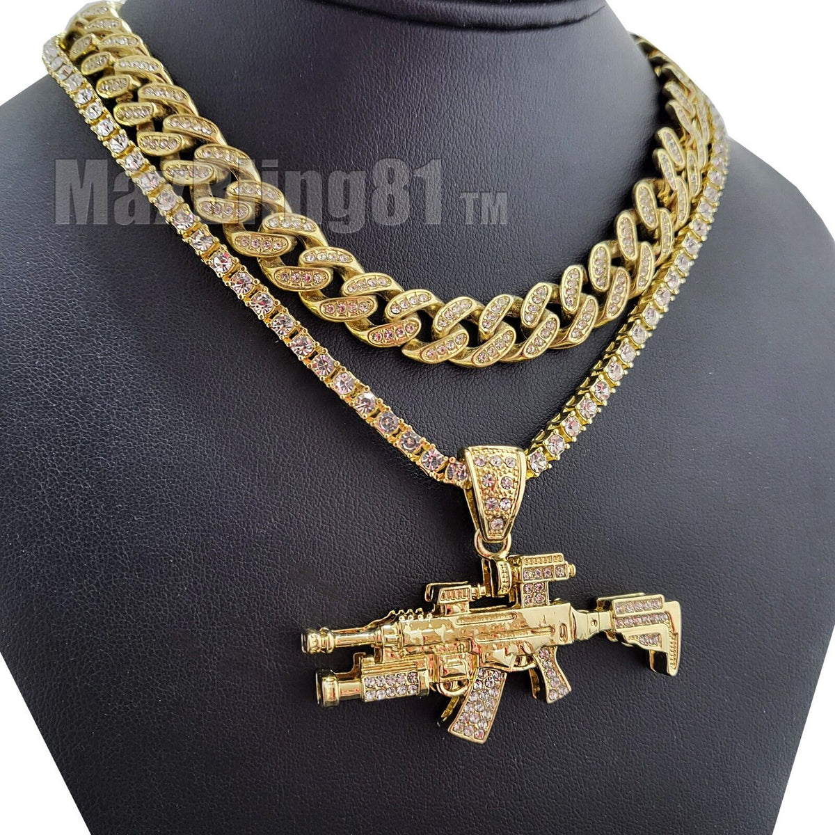Iced Cubic Zirconia Cuban Chain G40200