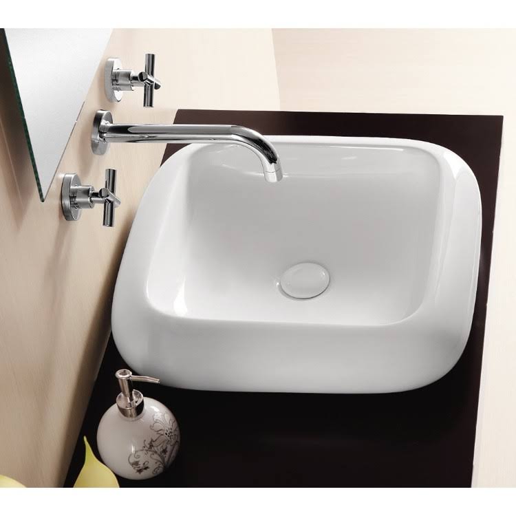 Ceramic Square Vessel Bathroom Sink T855928