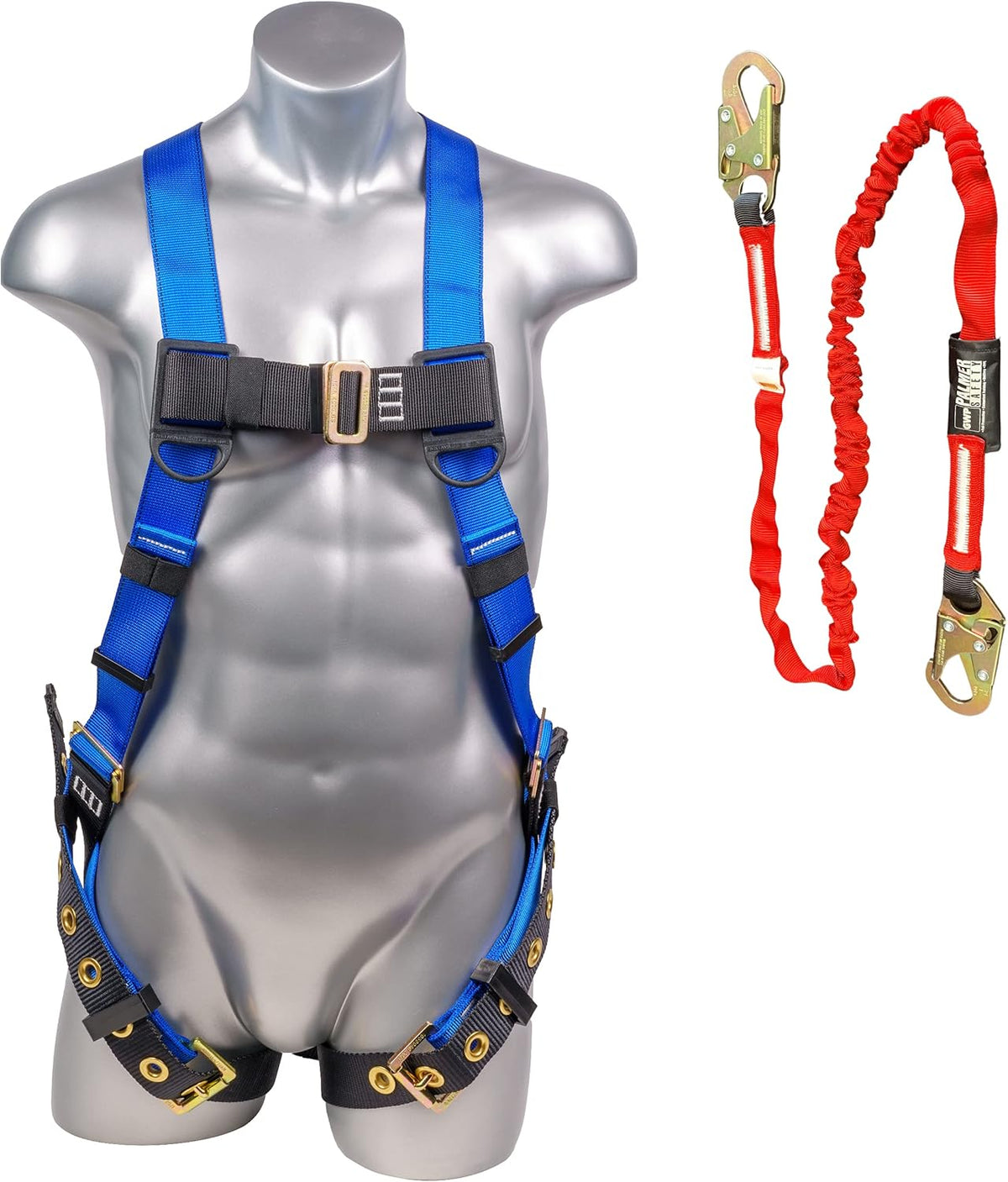 Full Body Safety Harness with 6' Safety Lanyard, Pack of 2 V367