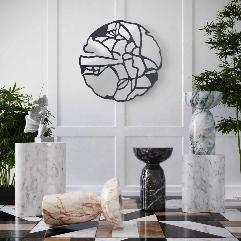 White Marble Side Table Q96221