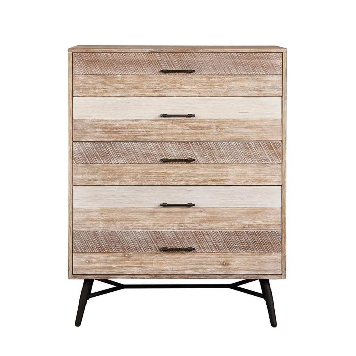 5-piece Brown Wood Queen Bedroom Set H10928