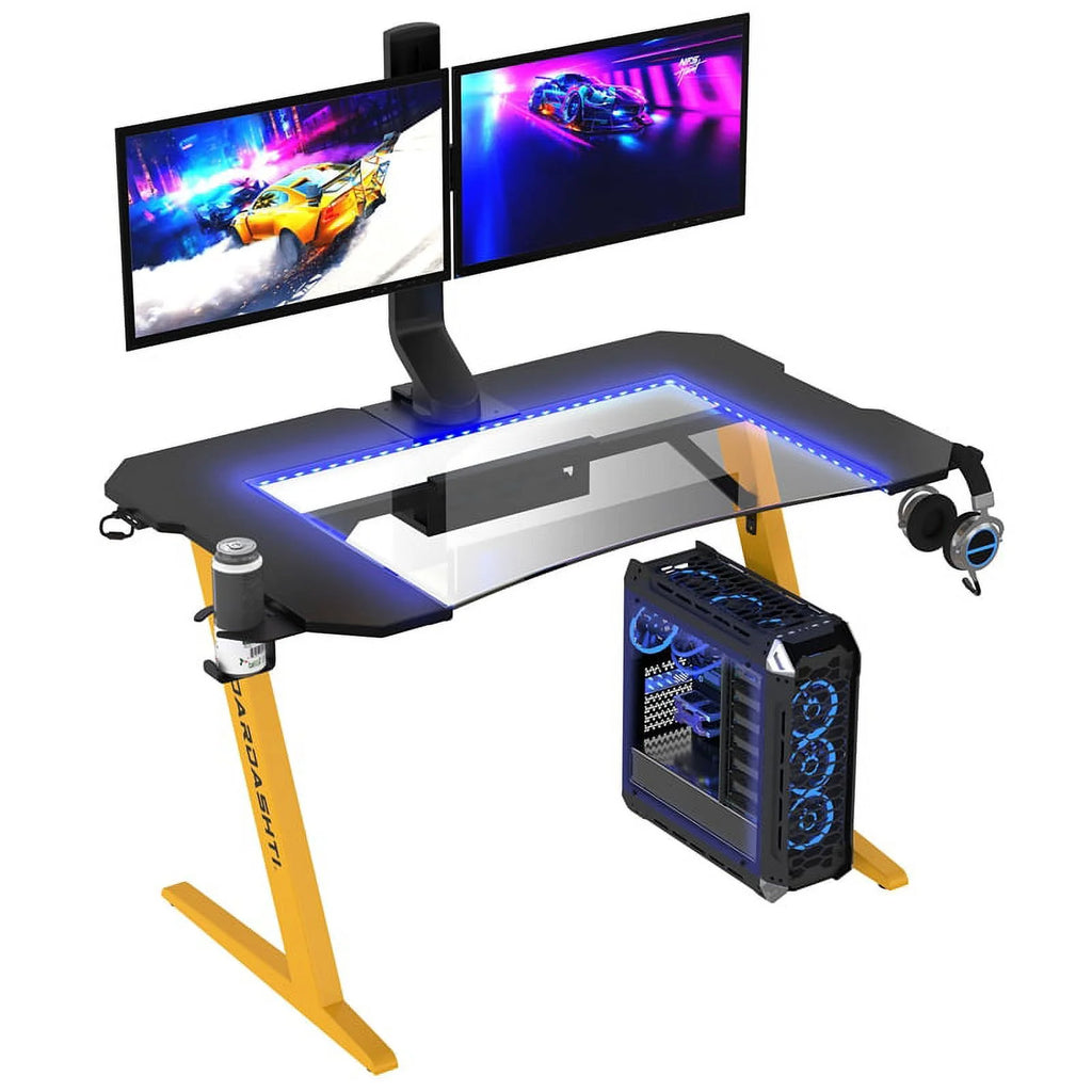 29.72" Gaming Desk with LED Lights F54363